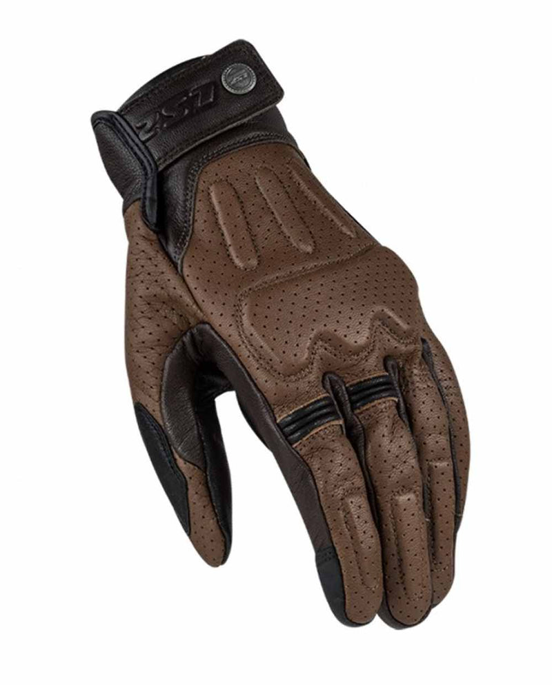 Guante Ls2 Moto En Cuero Marron Rust Importaciones Pegaso