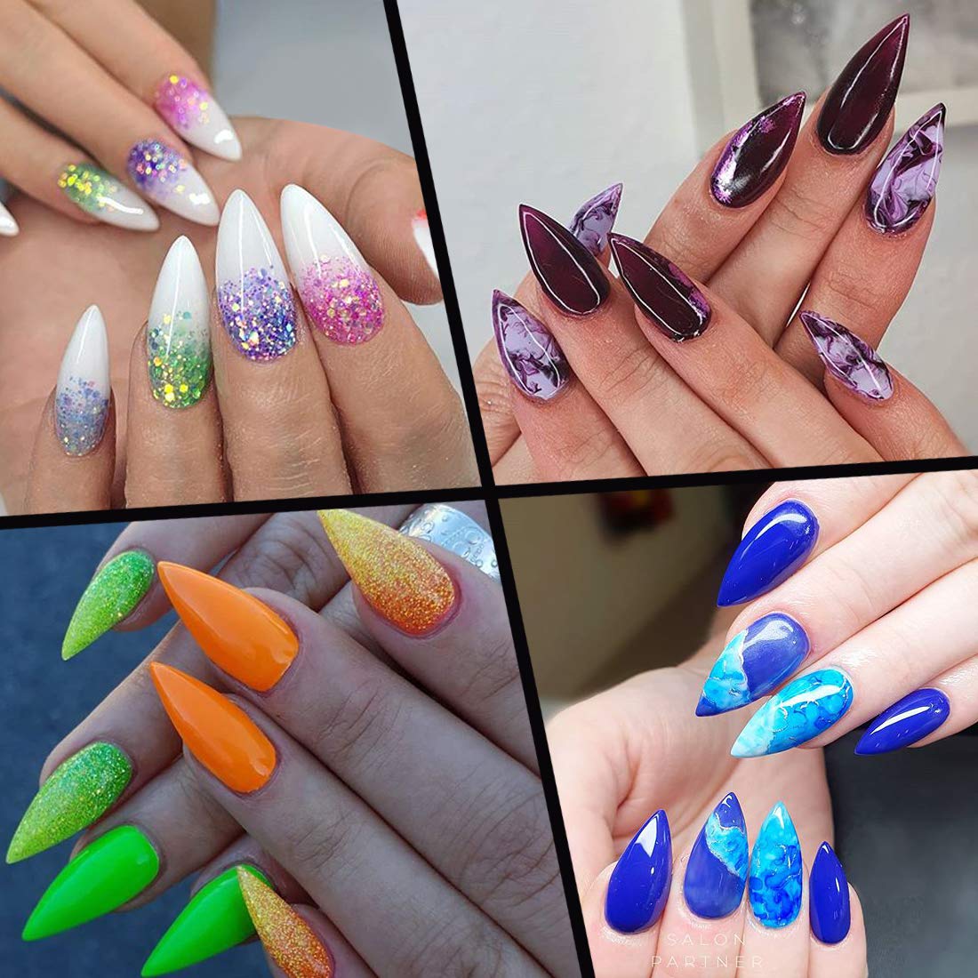 Stiletto Nail Tips Short 500pcs