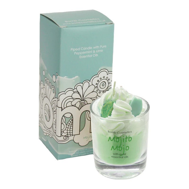 Bomb Cosmetics Mojito Mojo Piped Glass Candle Beauty Bar