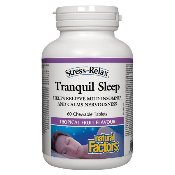 Natural Factors Stress Relax Tranquil Sleep 60 Chewable Tablets Essence Of Life Organics