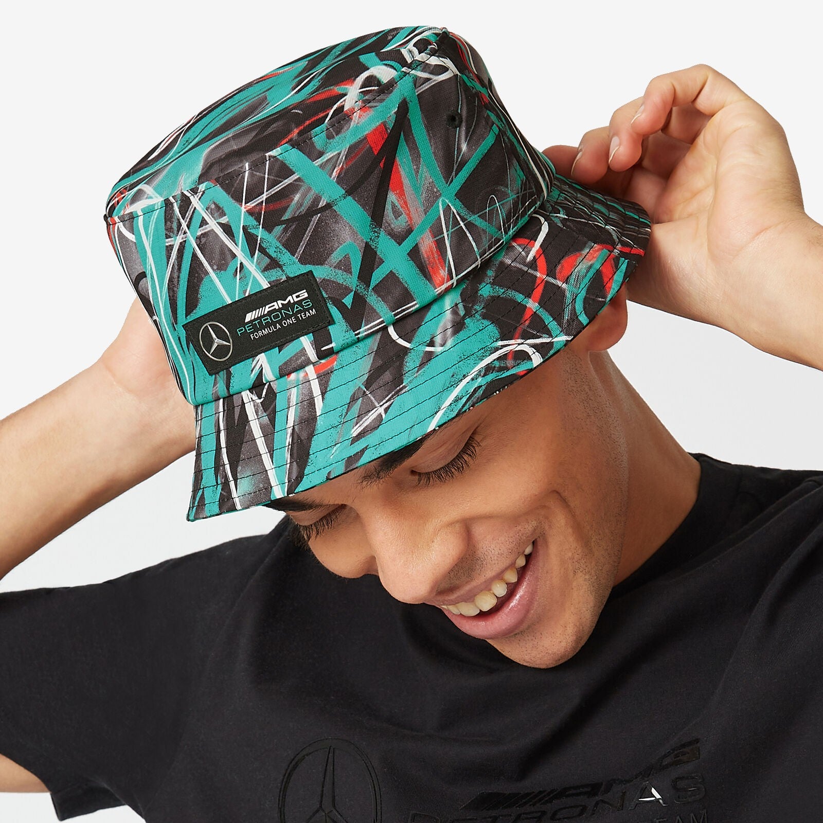 Mercedes Amg Petronas Graffiti Bucket Hat Xcelerate Sport