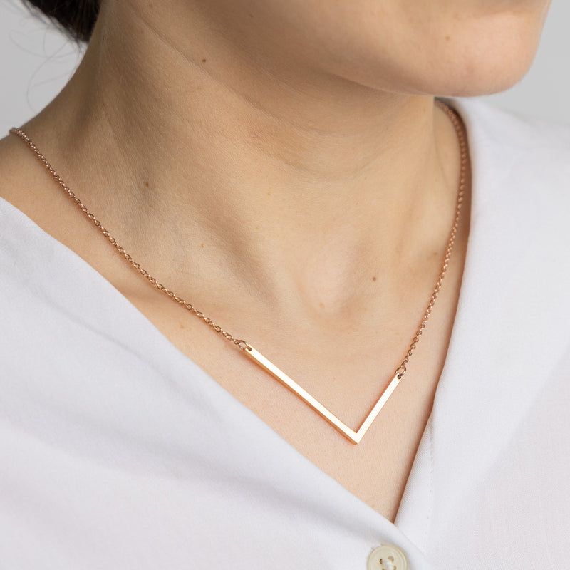 Slanting Letters Necklace Upakarna Handcrafted Jewelry For Women