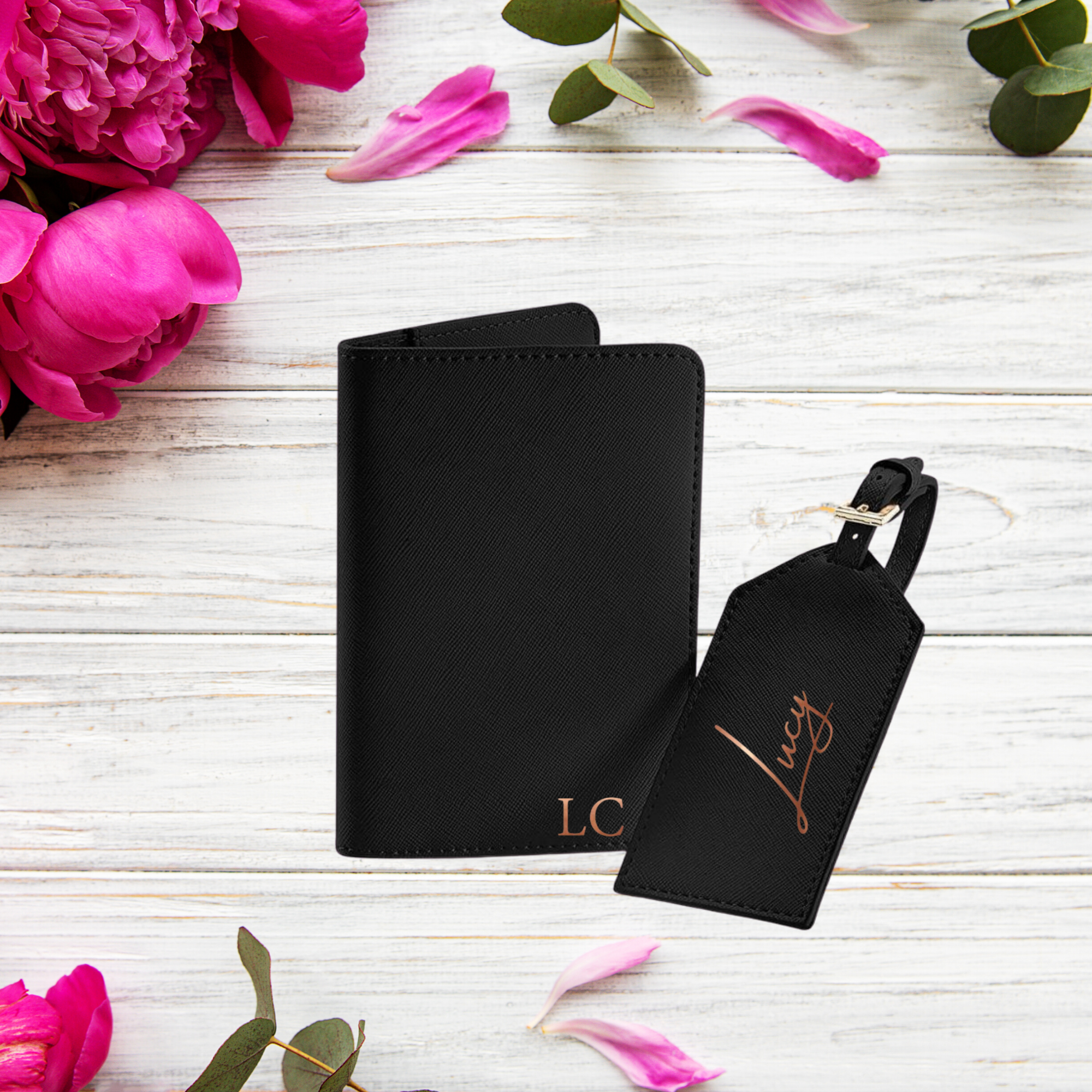 Personalised Travel Set Personalised Luggage Tag And Passport Wallet Travel Wallet Set Customised Bridesmaid Gift Bijoux Lucy