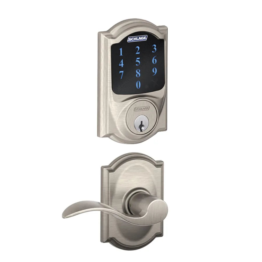 Schlage Connect Camelot Touchscreen Electronic Deadbolt With Z Wave Pl Golden Locks Inc