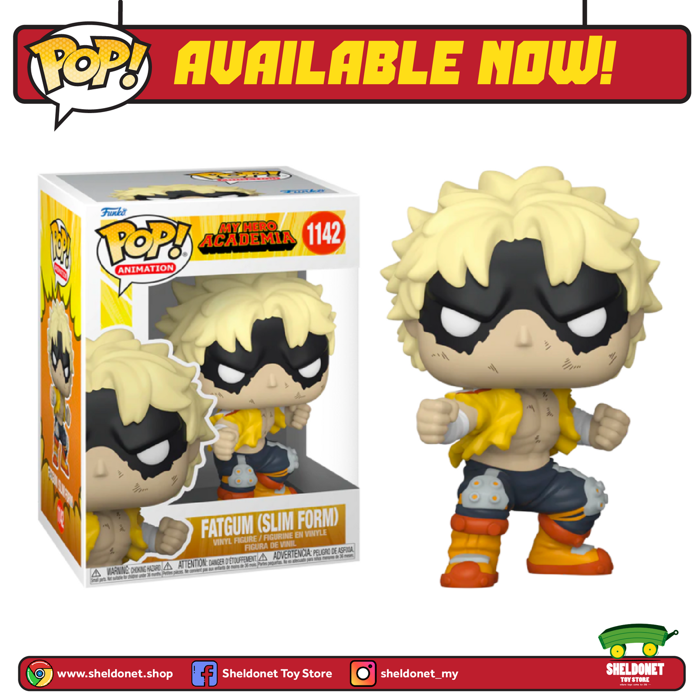 Pop Animation My Hero Academia Fat Gum Slim Form Sheldonet Toy Store