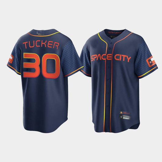 Custom Baseball Jerseys New Houston Astros Navy Stitched 2022 Space City Connect Jersey Elite
