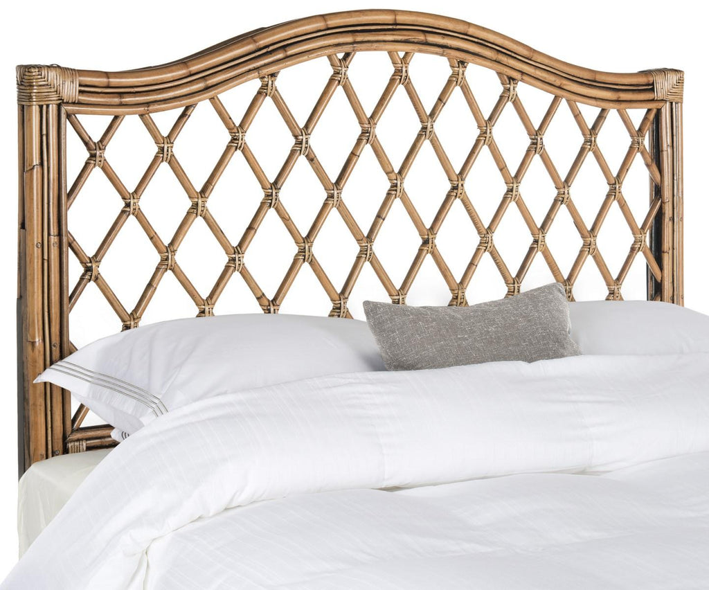Gabrielle Brown Multi Wicker Headboard English Elm