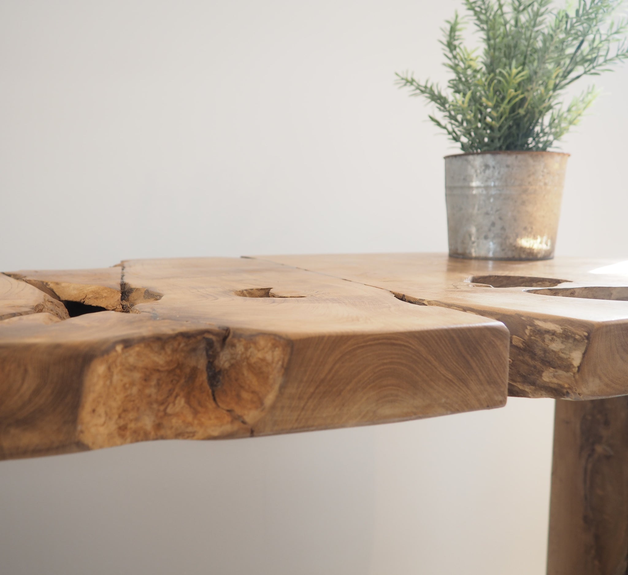 Reclaimed Teak Root Console Table 120x40cm Rustic House Cornwall
