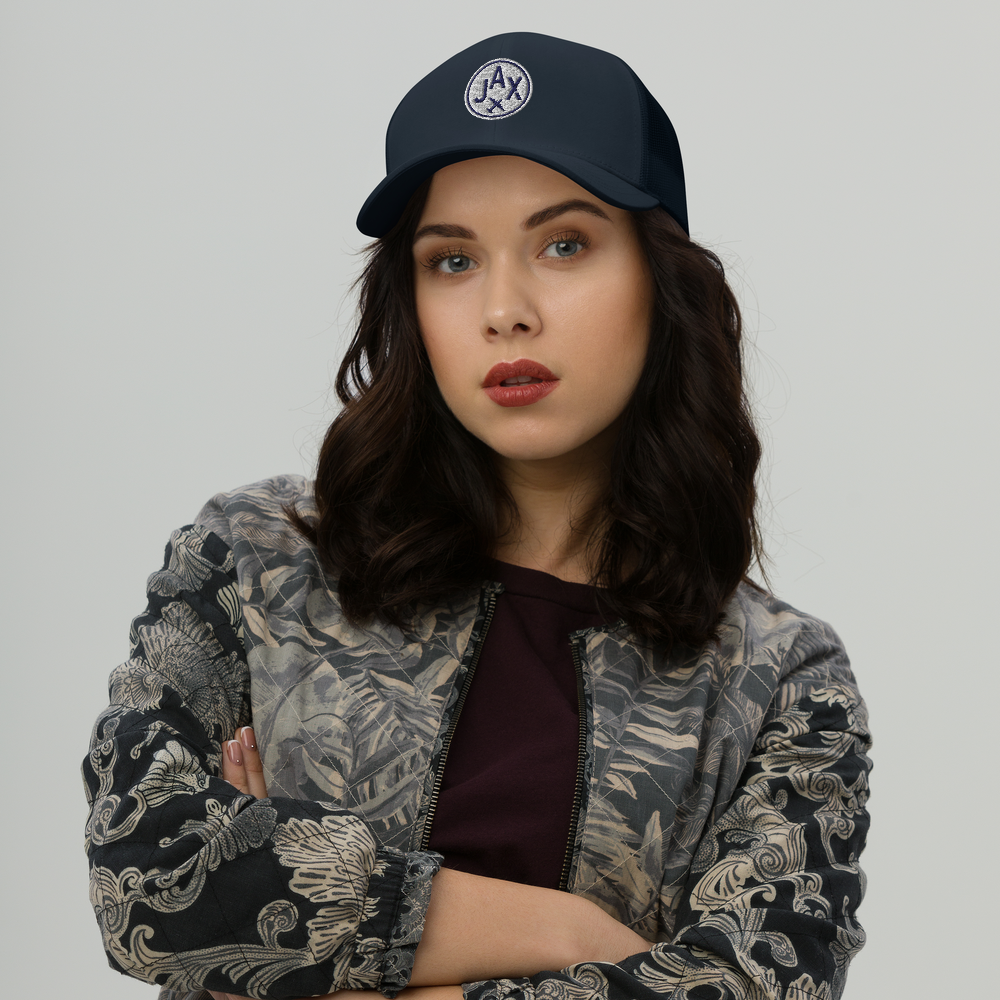 Jax Jacksonville Trucker Hat Jacksonville Caps Gifts Yhm Designs