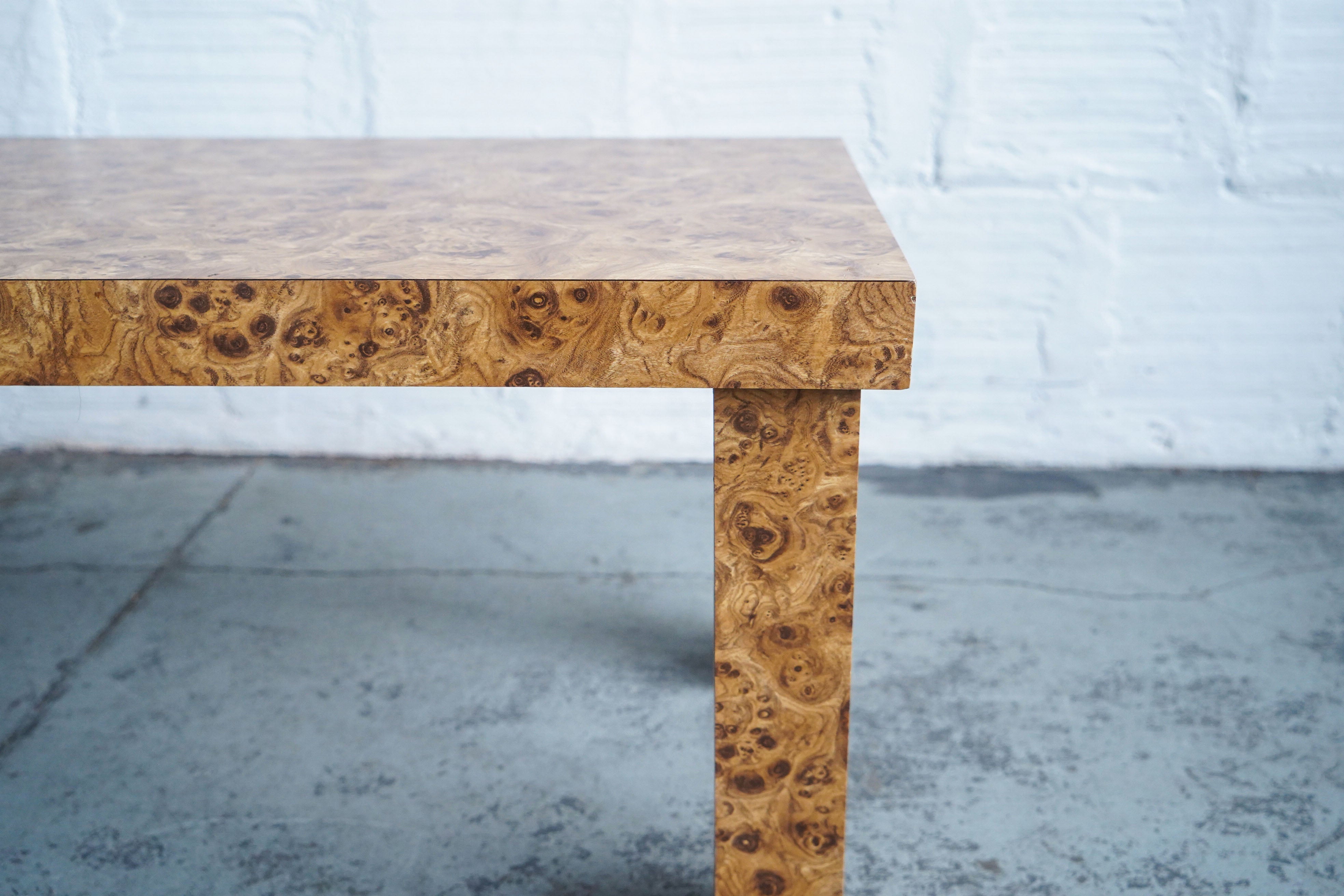 Milo Baughman Faux Burlwood Coffee Table The Good Mod