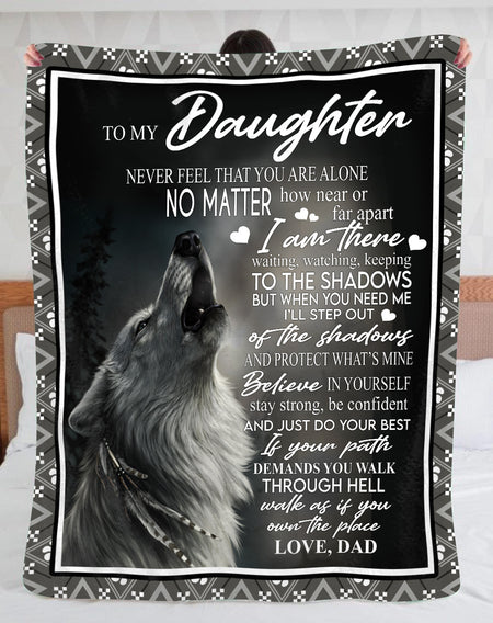 To My Daughter Blanket Love From Dad Wolf Blanket Gifts For Son And