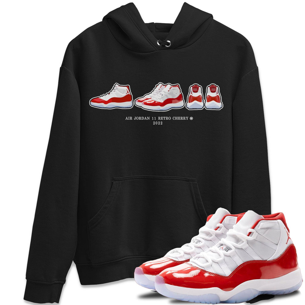 Air Jordan 11 Cherry Sneaker Match Shirts And Accessories Outfits Air Jordan 11 Prelude Hoodie Sneaker Release Tees Snrt Sneaker Tees