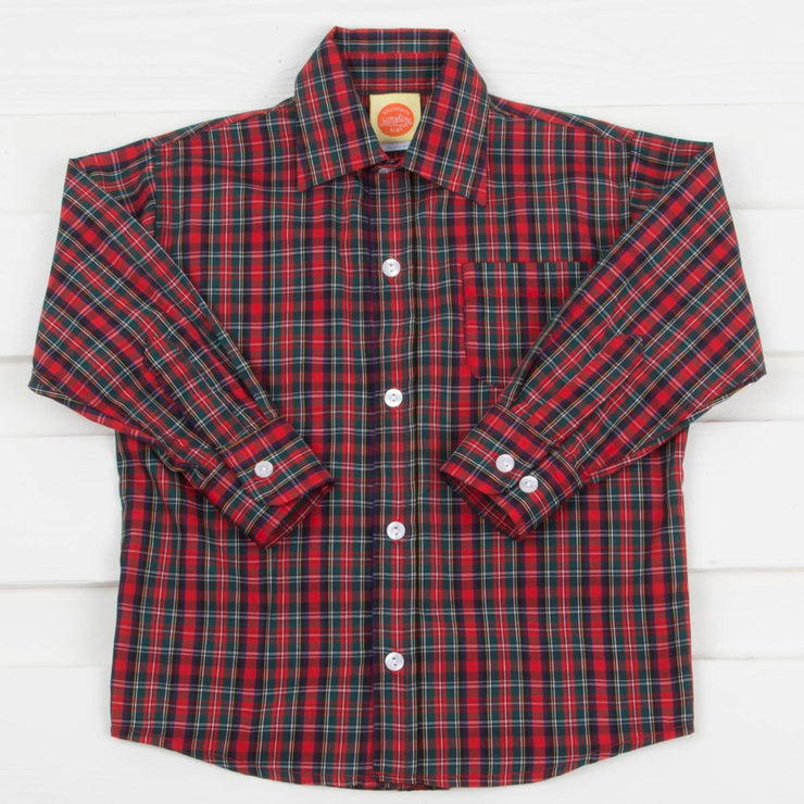 Christmas Eve Plaid Button Down Smocked Auctions