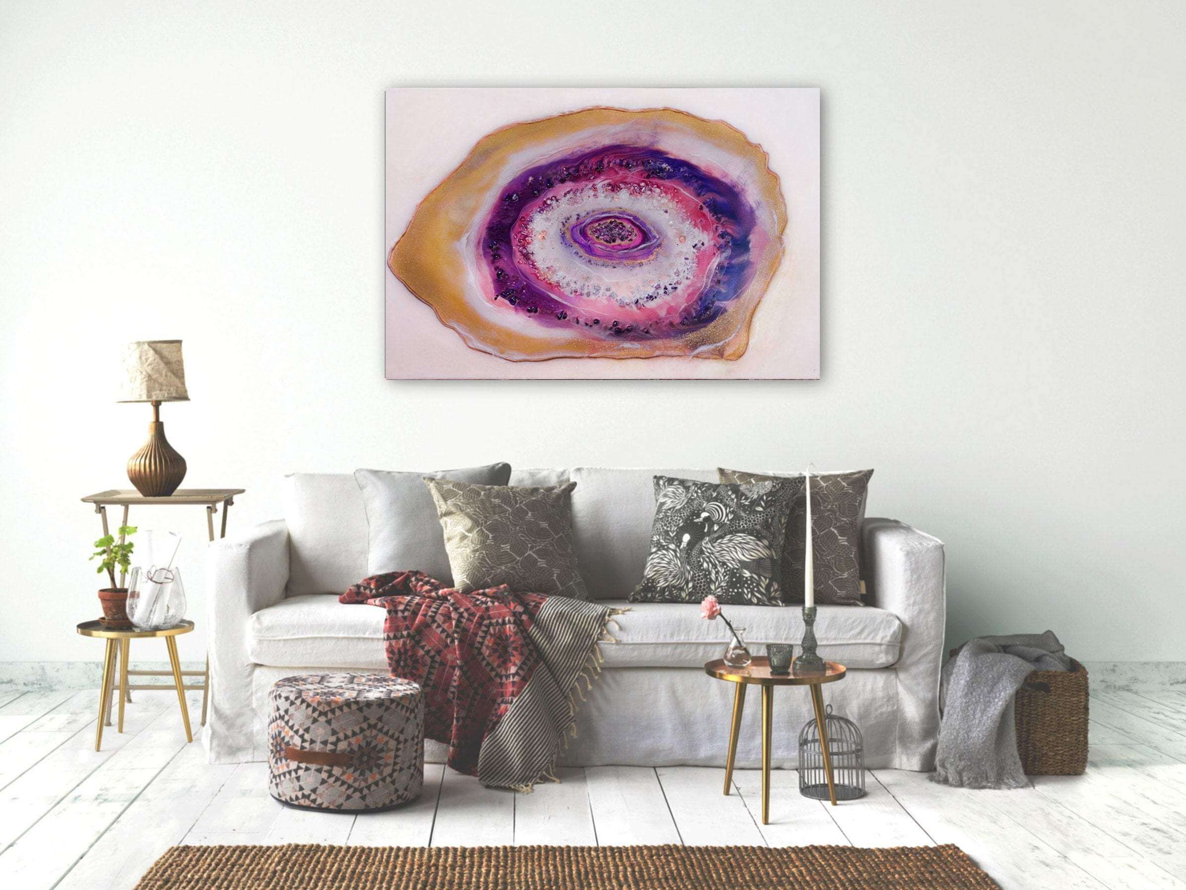Resin And Crystal Geode Wall Art Rishstudio