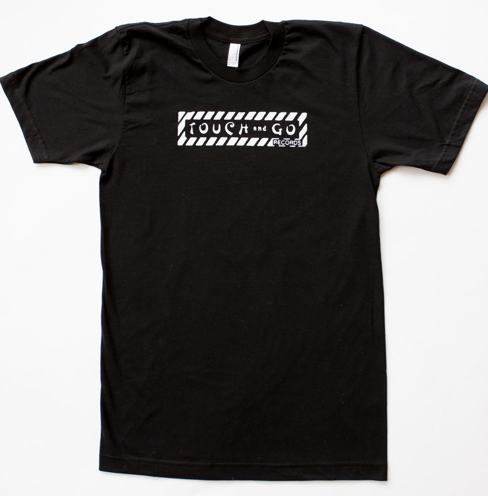 Touch And Go Records T Shirt Classic Black Shirt With White Ink Touch And Go Records