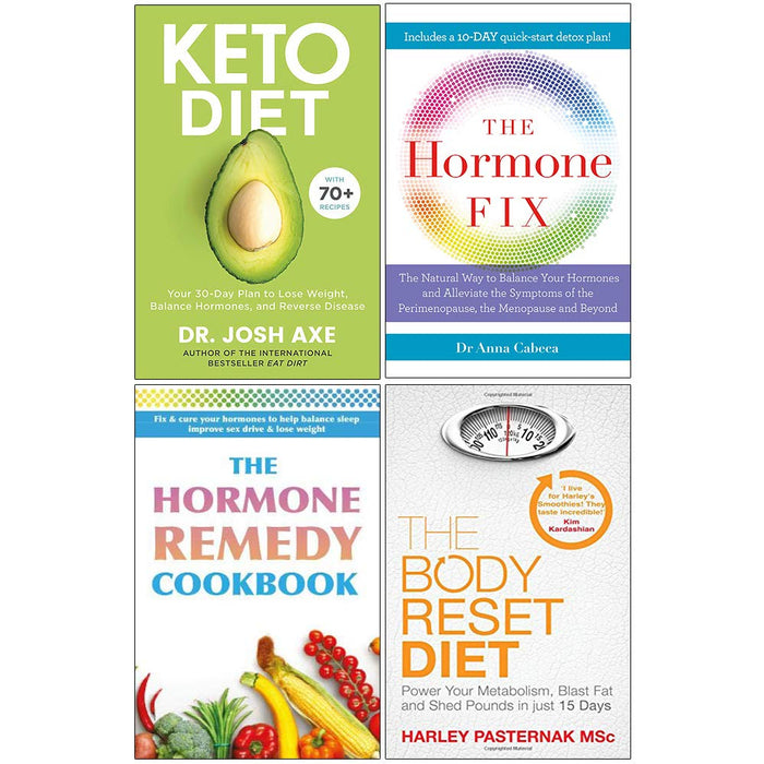 Keto Diet Dr Josh Axe The Hormone Fix Hormone Remedy Cookbook Body Reset Diet 4 Books Collection Set The Book Bundle