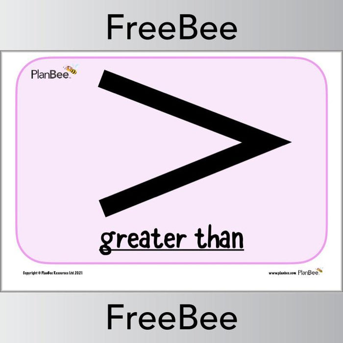 Free Greater Than And Less Than Posters By Planbee