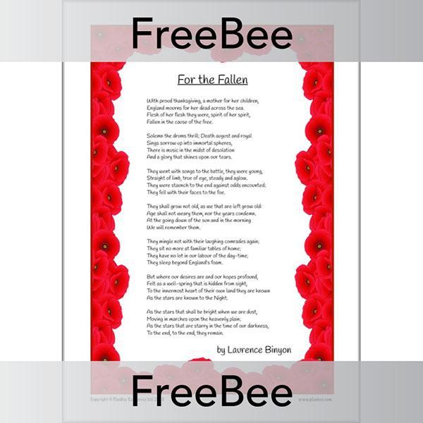 Free War Poetry Ks2 Pack Remembrance Day Poetry Planbee