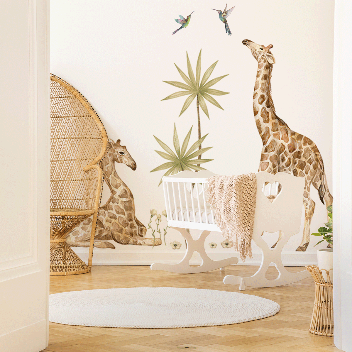 Tropical Safari Giraffes Wall Stickers Mica Mica