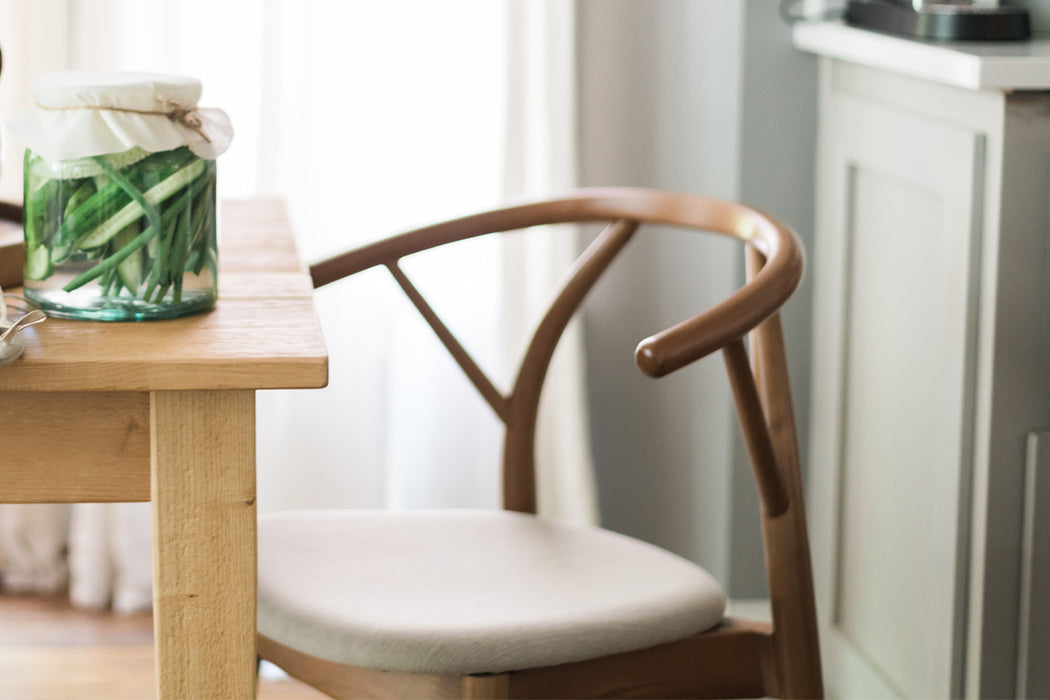 Wishbone Chair Natural With Linen Etuhome