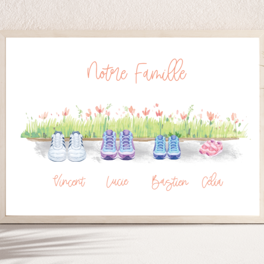 Pensez A Offrir Un Tableau Famille Personnalise Jusqu A La Lune Jusqu A La Lune