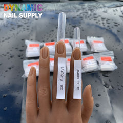 Updated Extra Extra Long Xxl C Curve Nail Tips Box 500 Pcs In 10 Dynamic Nail Supply