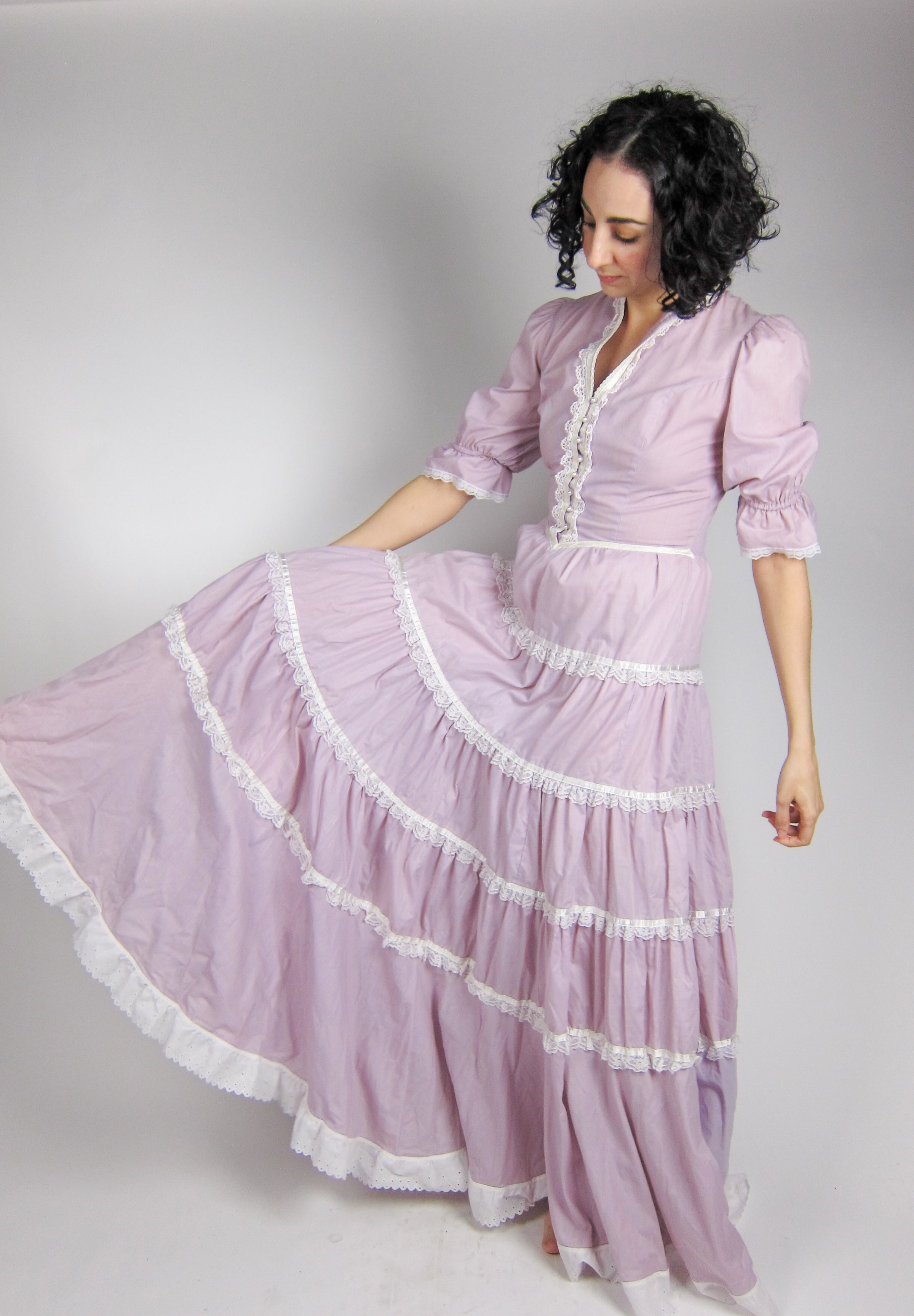 Vintage Gunne Sax Purple Prairie Dress Dovetail