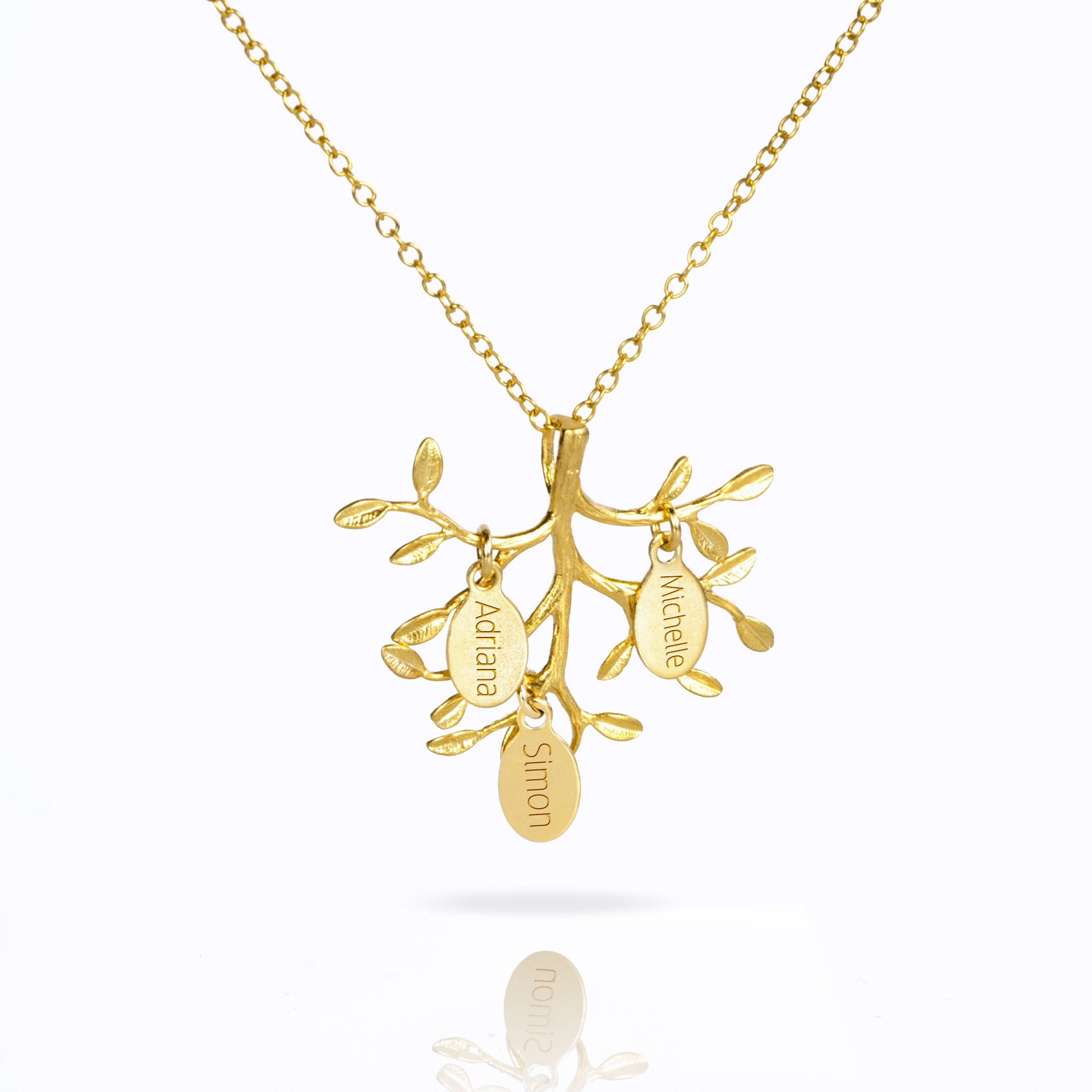 Family Tree Necklace With Kids Names Danique Jewelry