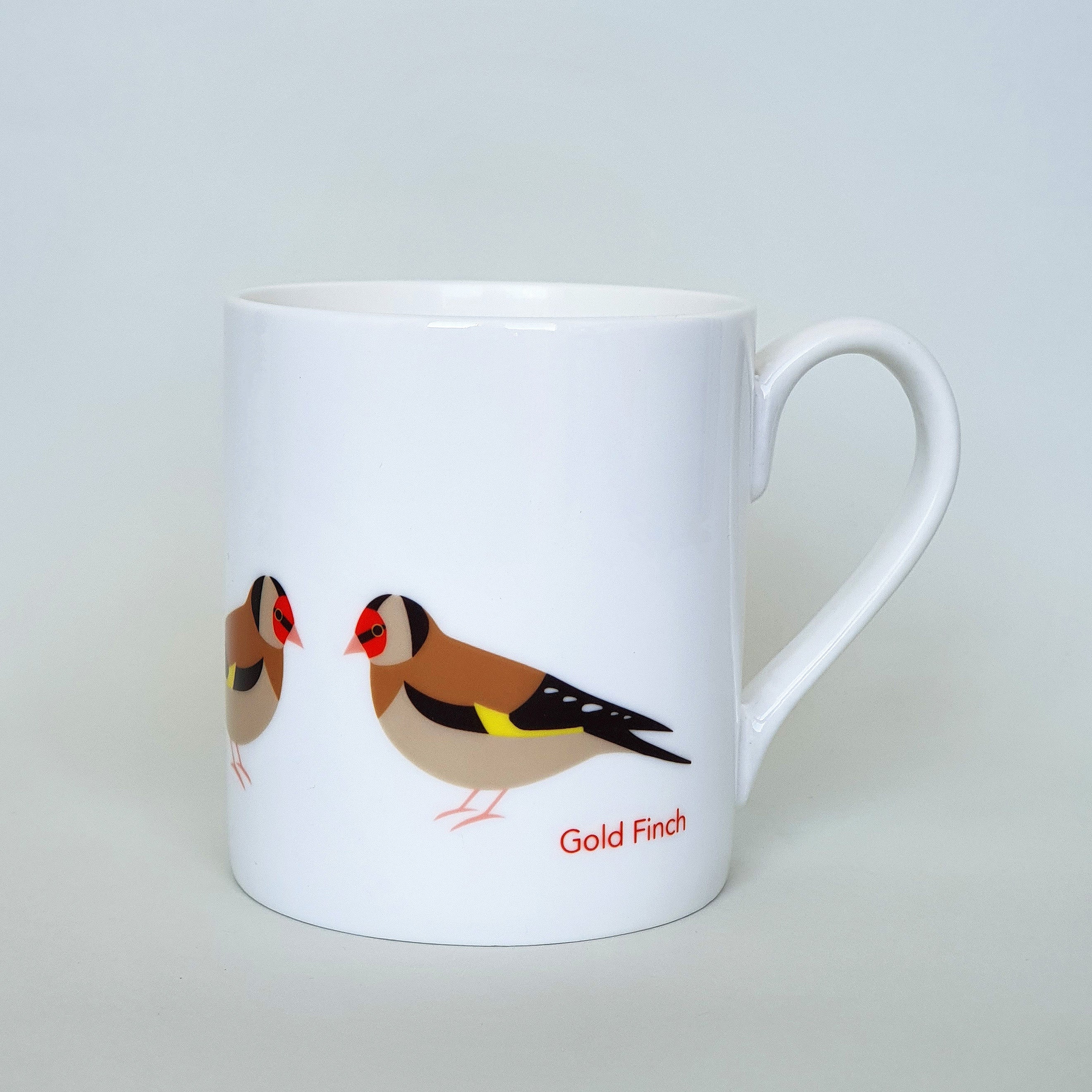 Set Of 4 Garden Birds Bone China Mugs Blue Ranchu Designs