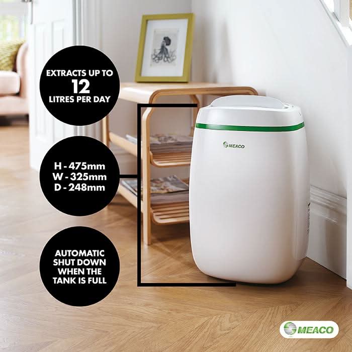 Meaco 12l Low Energy Dehumidifier And Air Purifier
