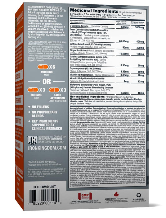 Iron Kingdom Thermo Cuts 180ct 30 Popeye S Supplements Winnipeg