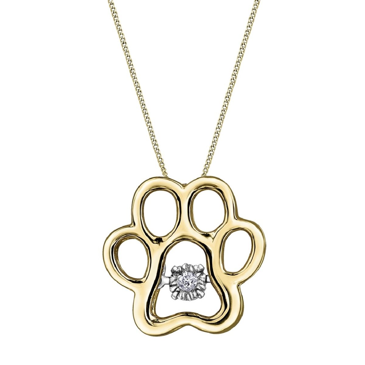 Dog S Paw Pulse Necklace In Yellow Gold Fifth Avenue Jewellers