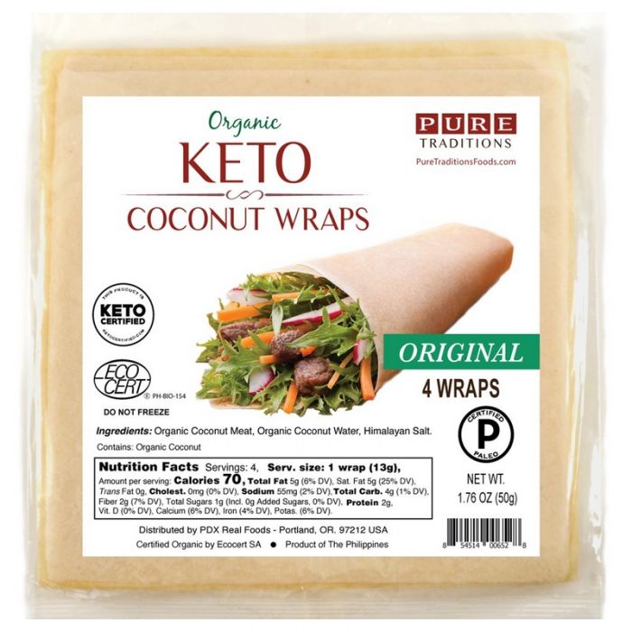 Organic Keto Pure Coconut Wraps Improveat Raw Living Uk