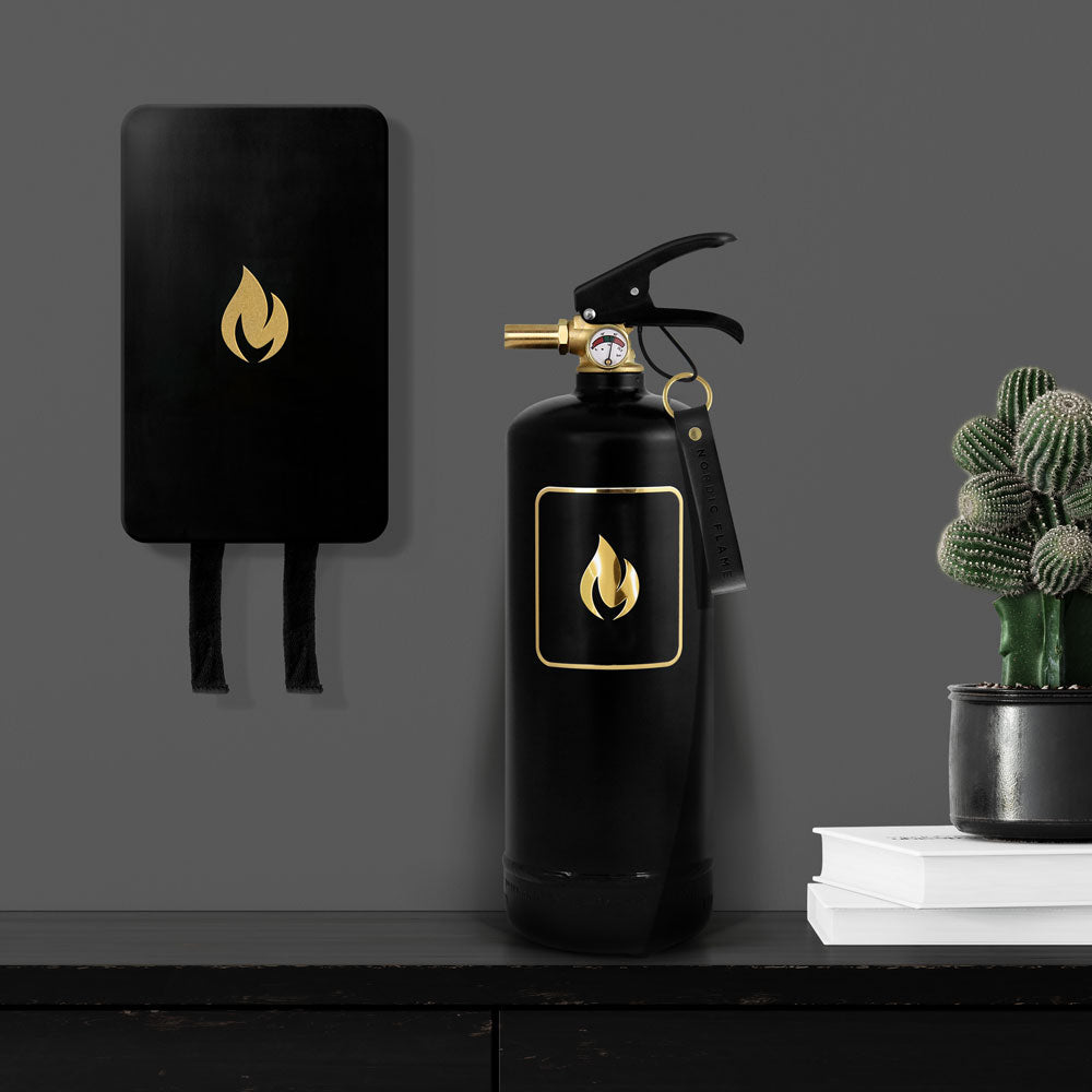 Fire Extinguishers 2 Kg Black Gold Nordic Flame