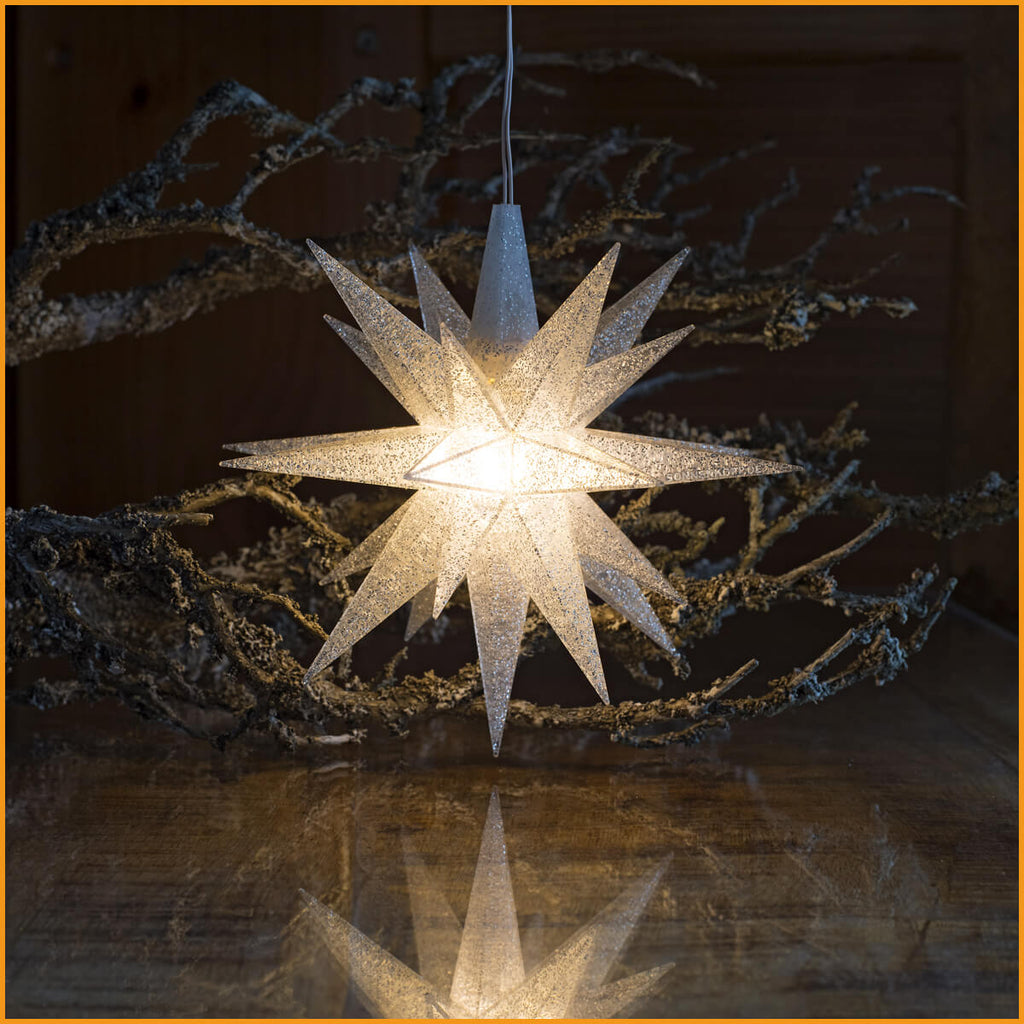 Herrnhuter Stern Sonderedition 2022 Silber Glitter Voranmeldung Sonnenkopp Dessau
