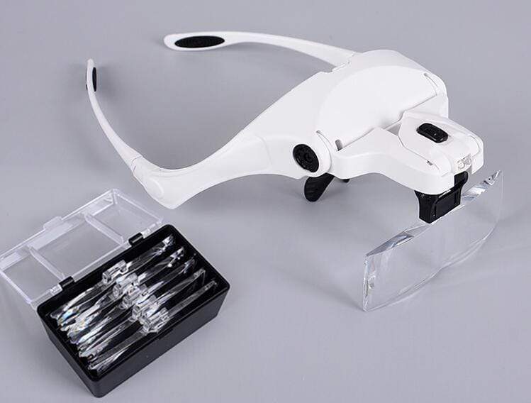 Brillenlupe mit LED Lampe
