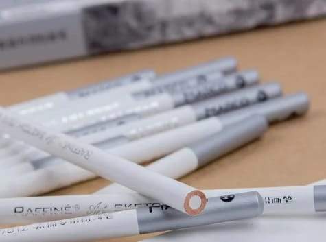 White pencil for paint by numbers