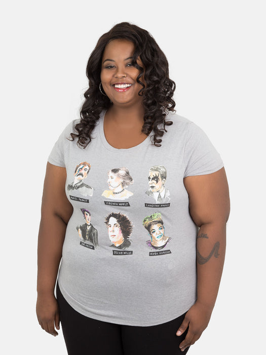 Punk Rock Authors Women S Plus Size T Shirt Out Of Print