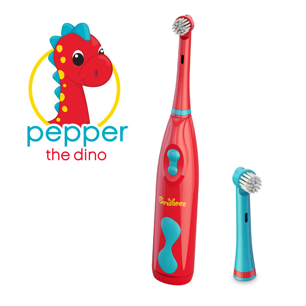 Replacement Brush Heads 2 Pack Pepper The Dino Brusheez