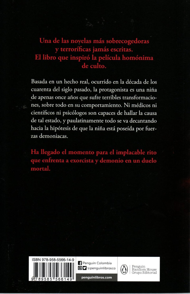 Libro William Peter Blatty El Exorcista Almacenes La Musica