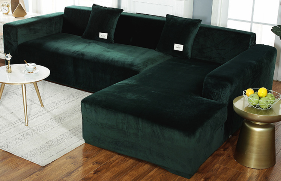 Dark Green Velvet Couch Cover Crelo Couch Covers