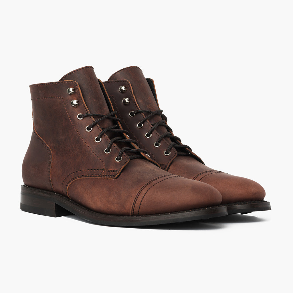 Men S Captain Lace Up Boot In Brown Leather Thursday Boot Company