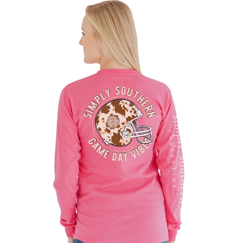 Sale Simply Southern Game Day Vibes Football Long Sleeve T Shirt Simplycutetees