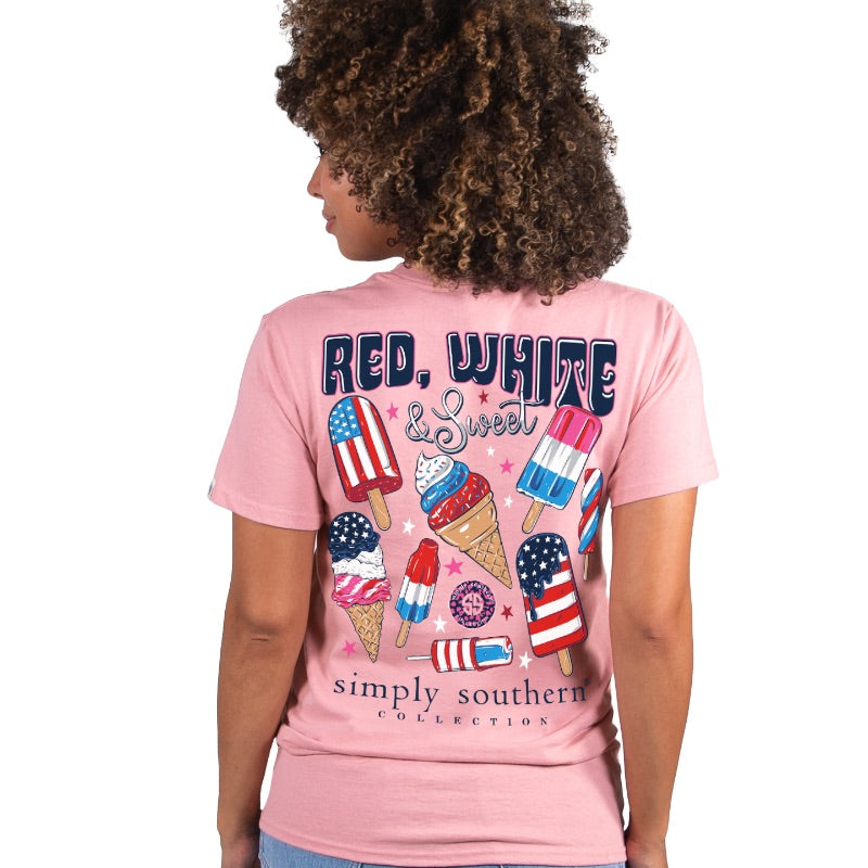 Simply Southern Red White Sweet Usa T Shirt Simplycutetees
