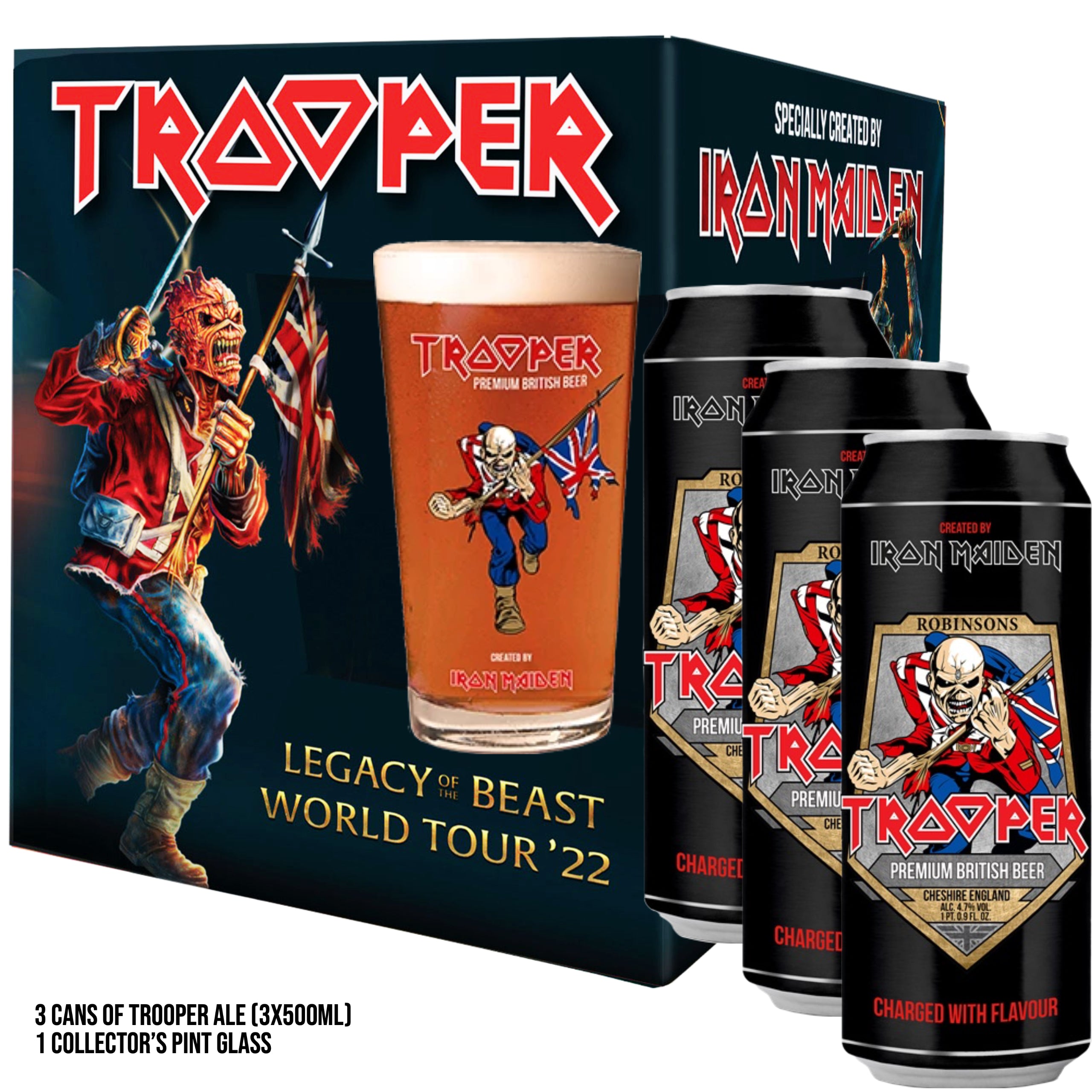 Legacy Of The Beast World Tour 2022 Box 3x500ml Trooper Ale 1x Beer Trooper Beer Eu Distributed By Universal Marketing Eu