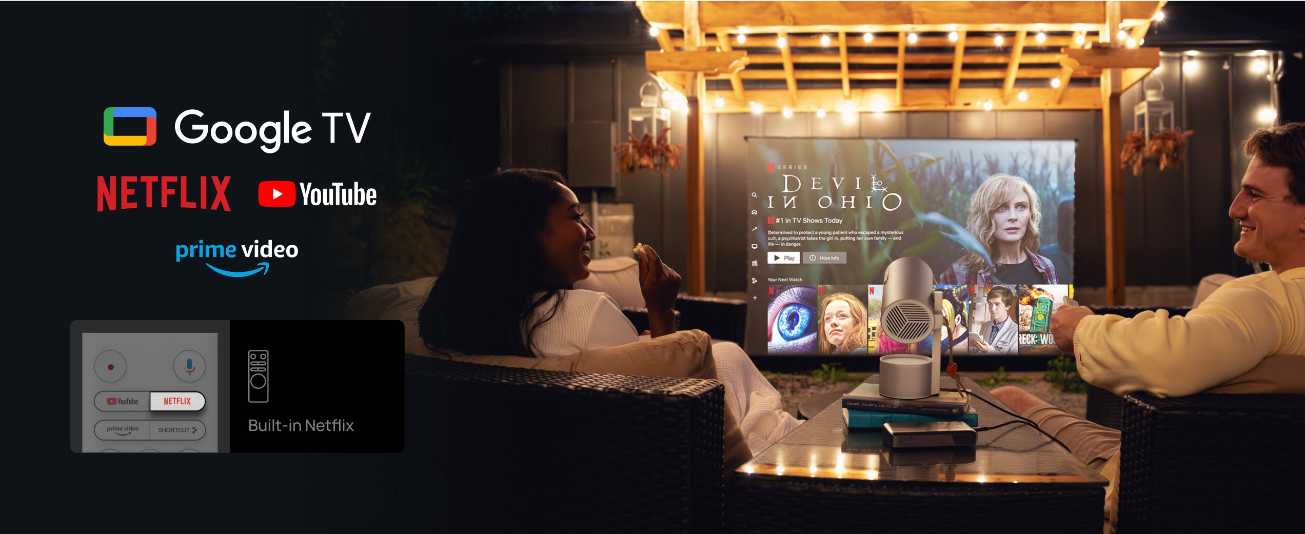 XGIMI GTV Projector MoGo 3 Pro supports licensed Netflix app for your favorite movies, shows, and others.