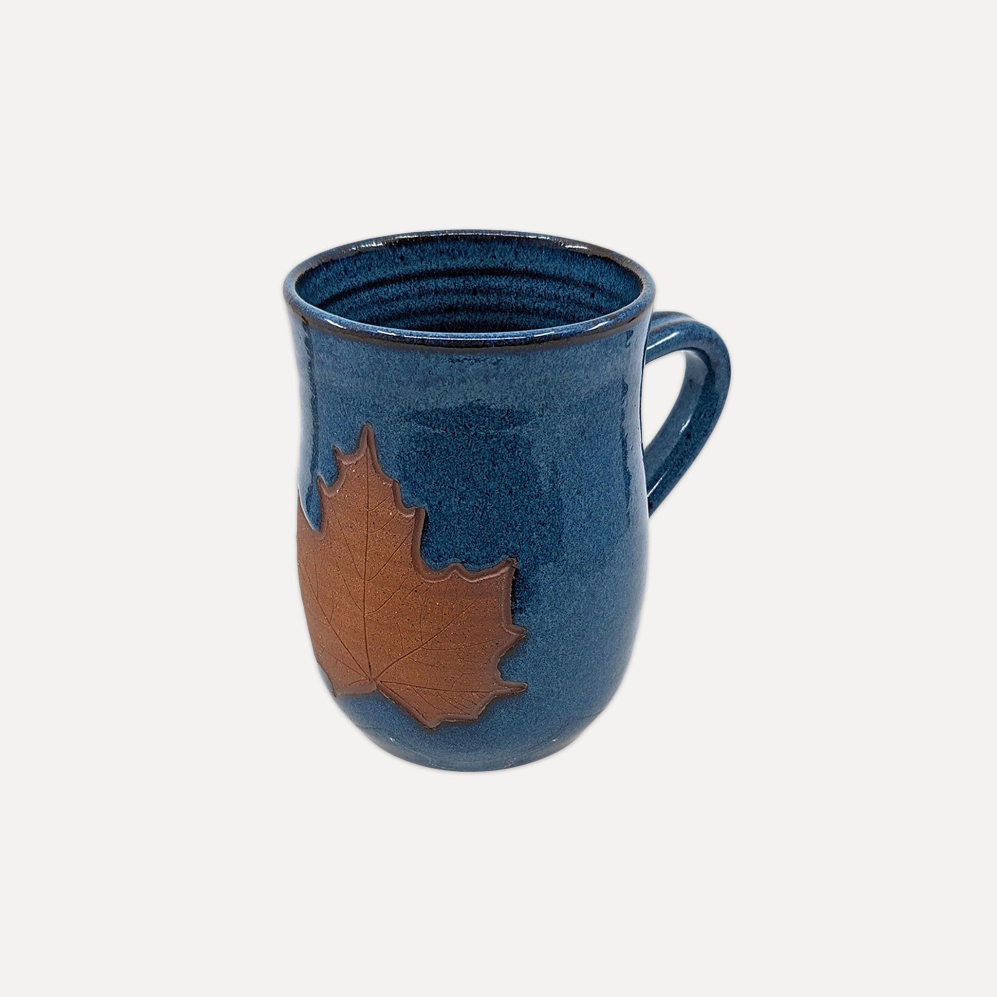 Summerside Maple Leaf Coffee Mug 12oz Handmade Pottery Mug Island Stoneware