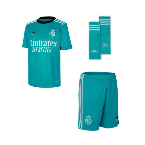 Conjunto Infantil Tercera Equipacion Verde 21 22 Real Madrid Cf Eu Tienda