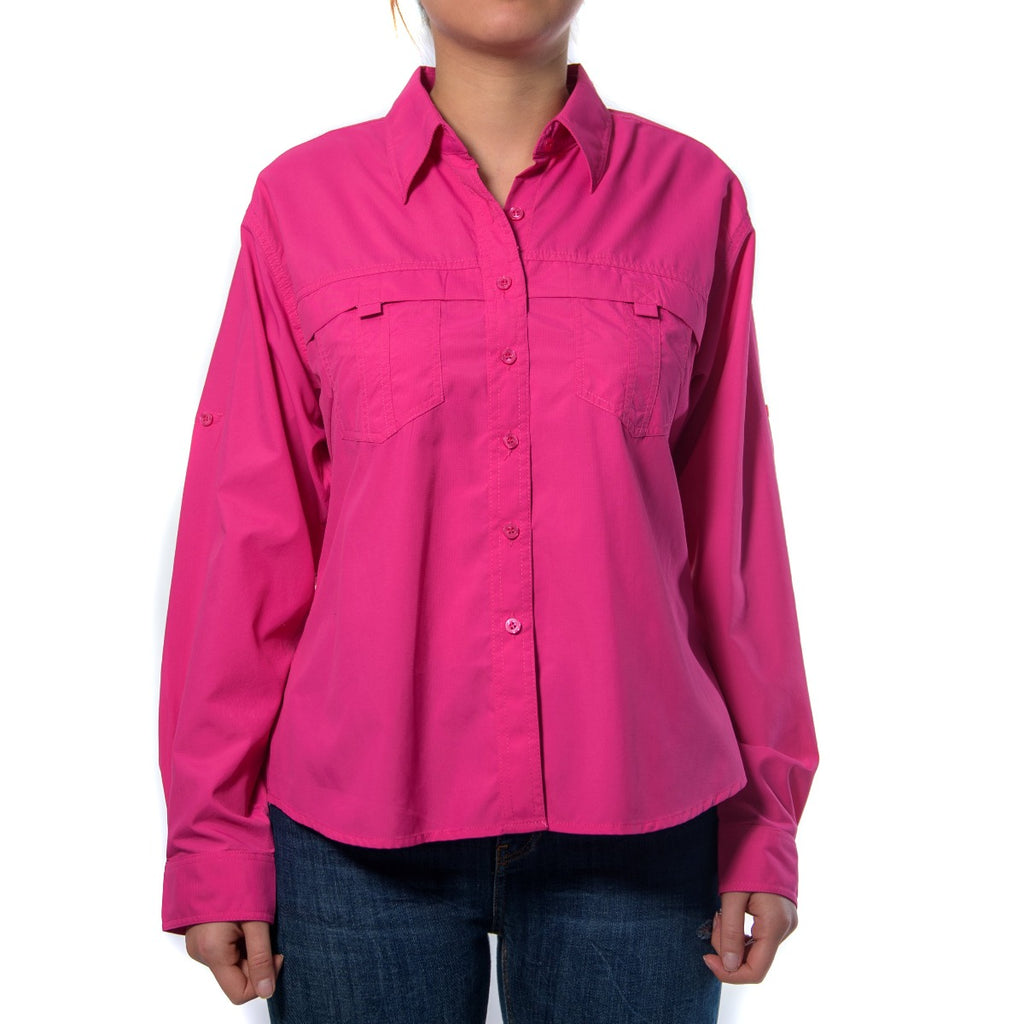 Camisa Manga Larga De Mujer Estilo Columbia