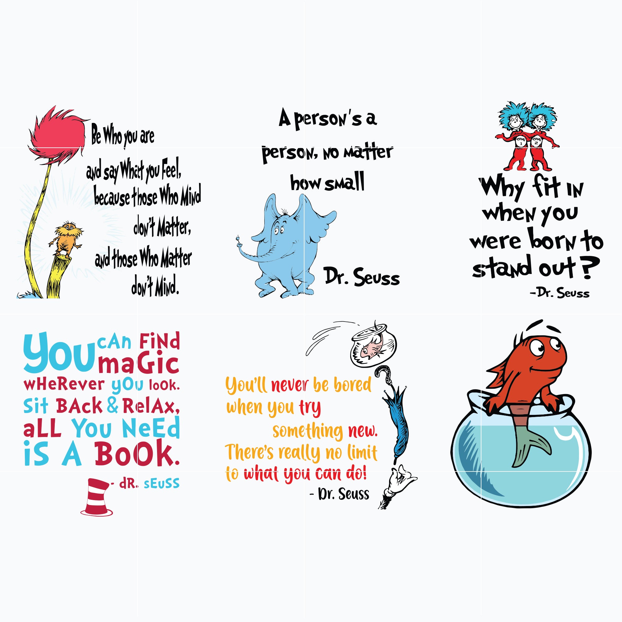 Dr Seuss Bundle Svg Dr Seuss Svg Dr Seuss Quotes Svg Png Dxf Eps Dreamsvg Store